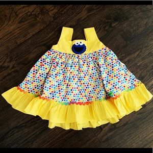 Handmade dress. Cookie Monster. Sesame Street